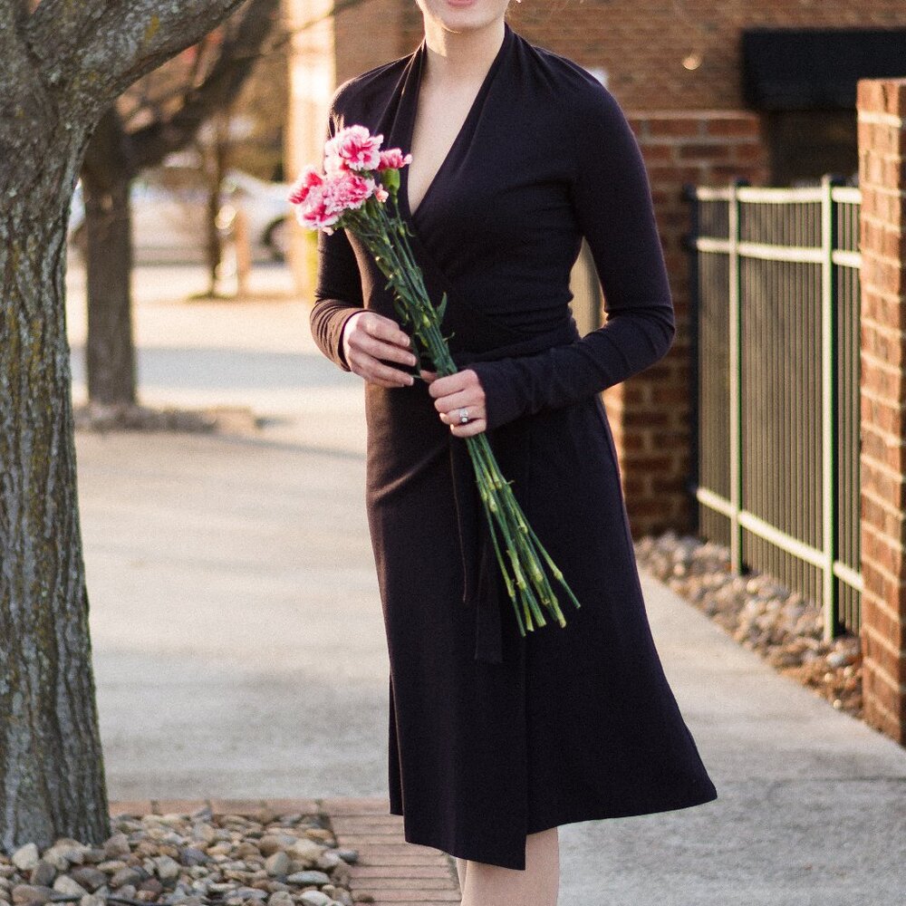 Diane Von Furstenberg Burgundy Wrap Dress